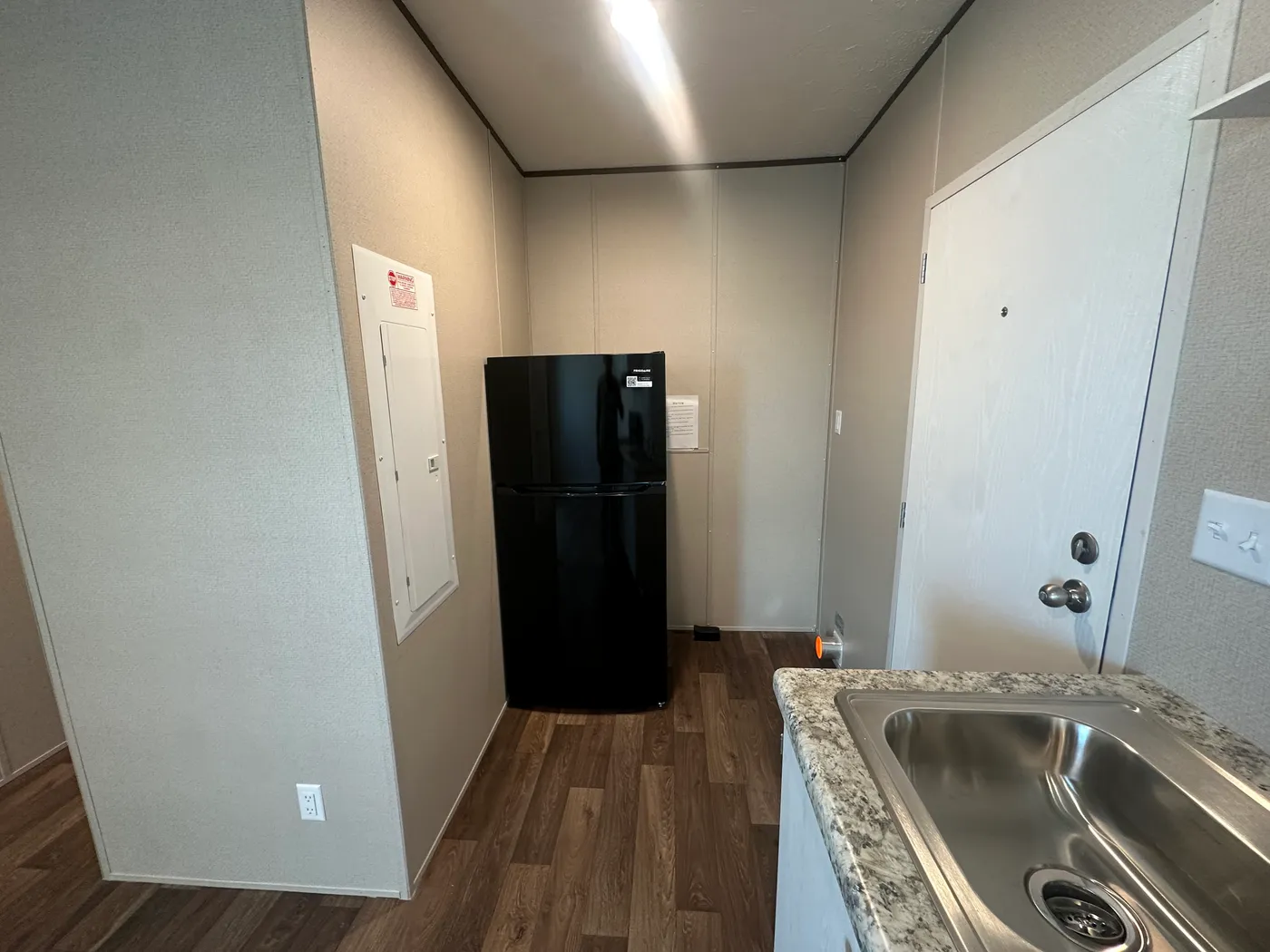 Looking for an affordable tiny mobile home, hunting lodge, vacation getaway, guest house, or mother-in-law suite? This 432 sq. ft. one bedroom, one bath tiny home is the perfect compact living solution. Designed for simple, efficient living, this small manufactured home offers everything you need in a smart, budget-friendly floor plan. Whether you need a weekend cabin for hunting land, a private vacation home, extra space for family, or an affordable full-time home, this tiny mobile home deliver