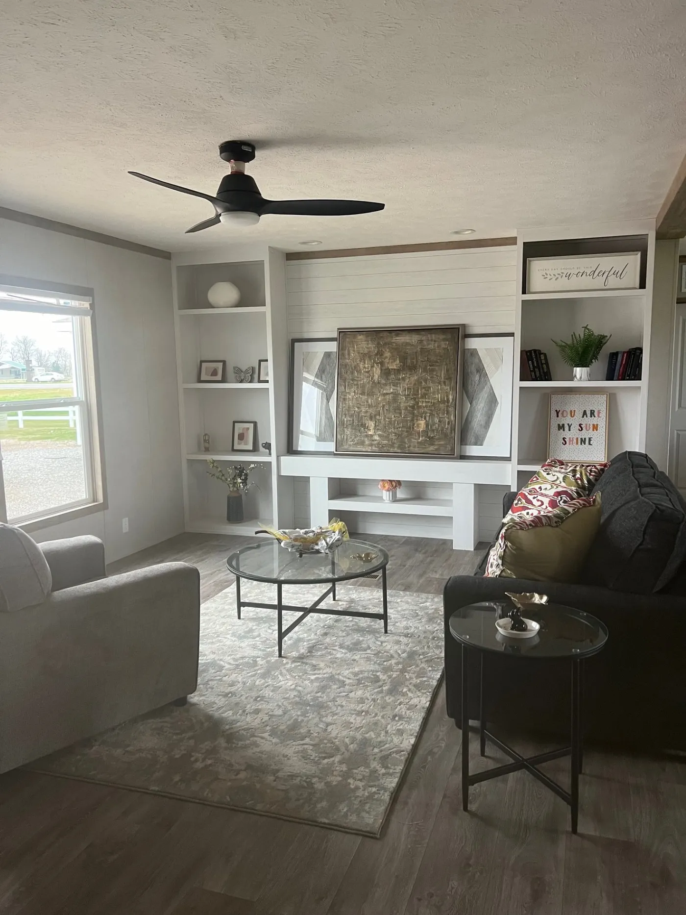 Large Beautiful Living Room Open to the Kitchen