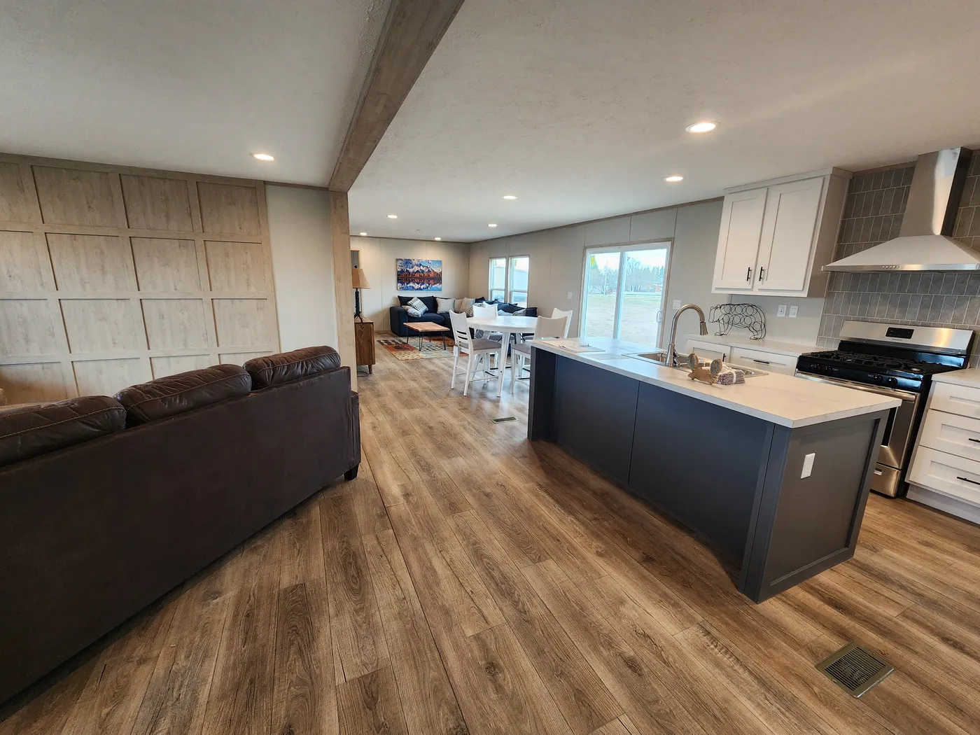 Open concept floor plan
