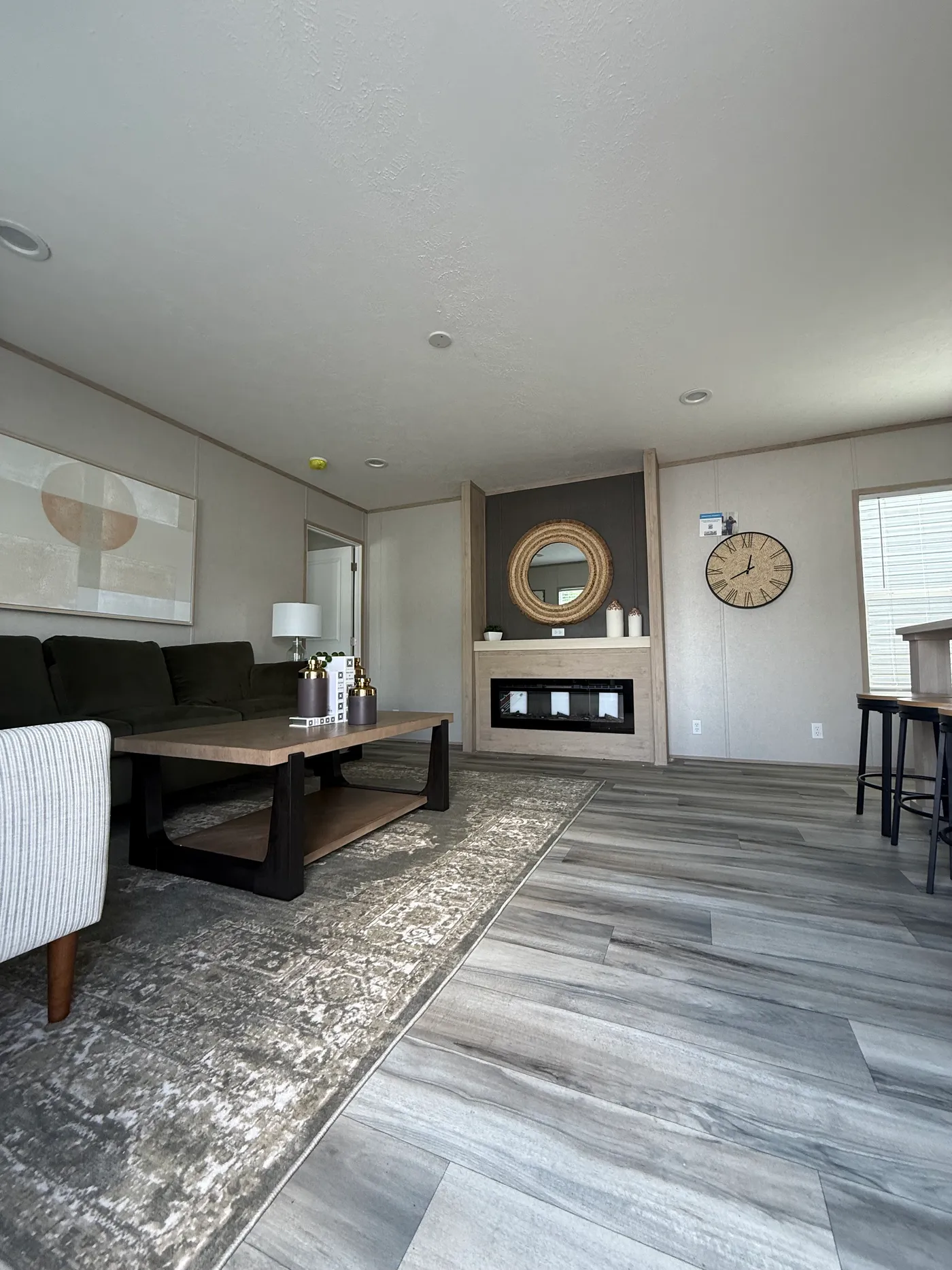 Entertainment center with electric fireplace