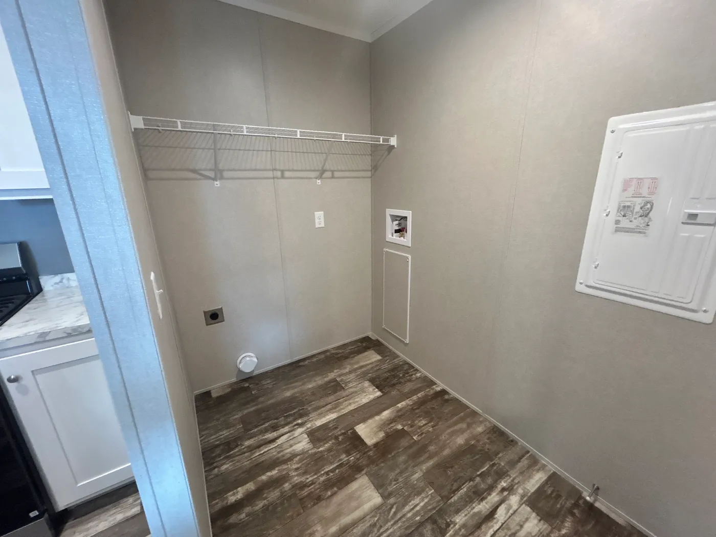 Washer and Dryer ready! A view of the utility room. 