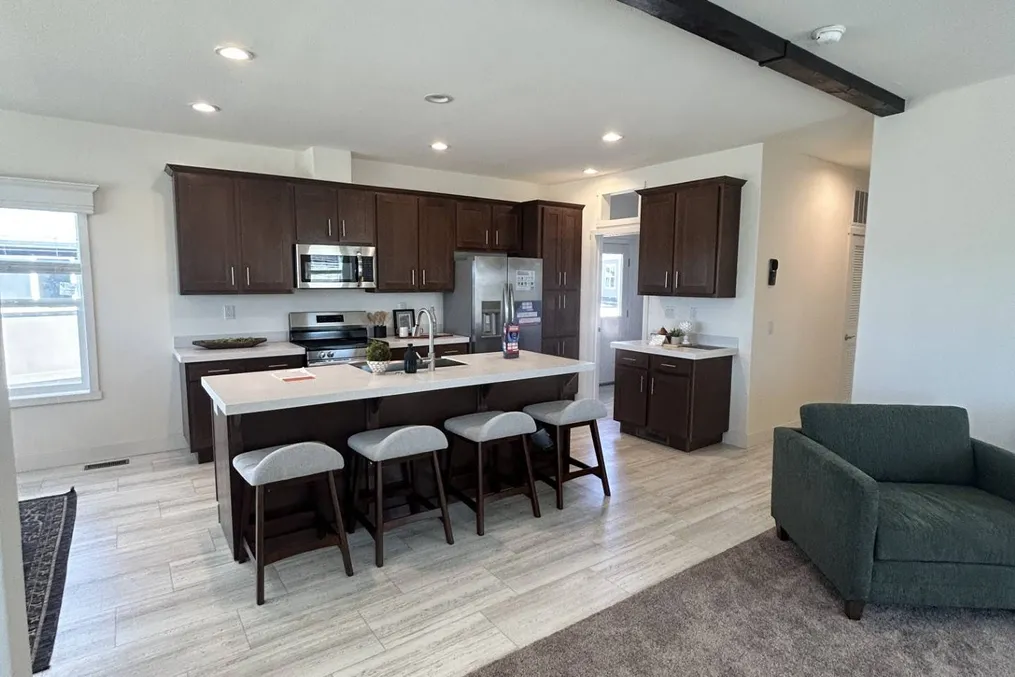 View of the kitchen from the living room