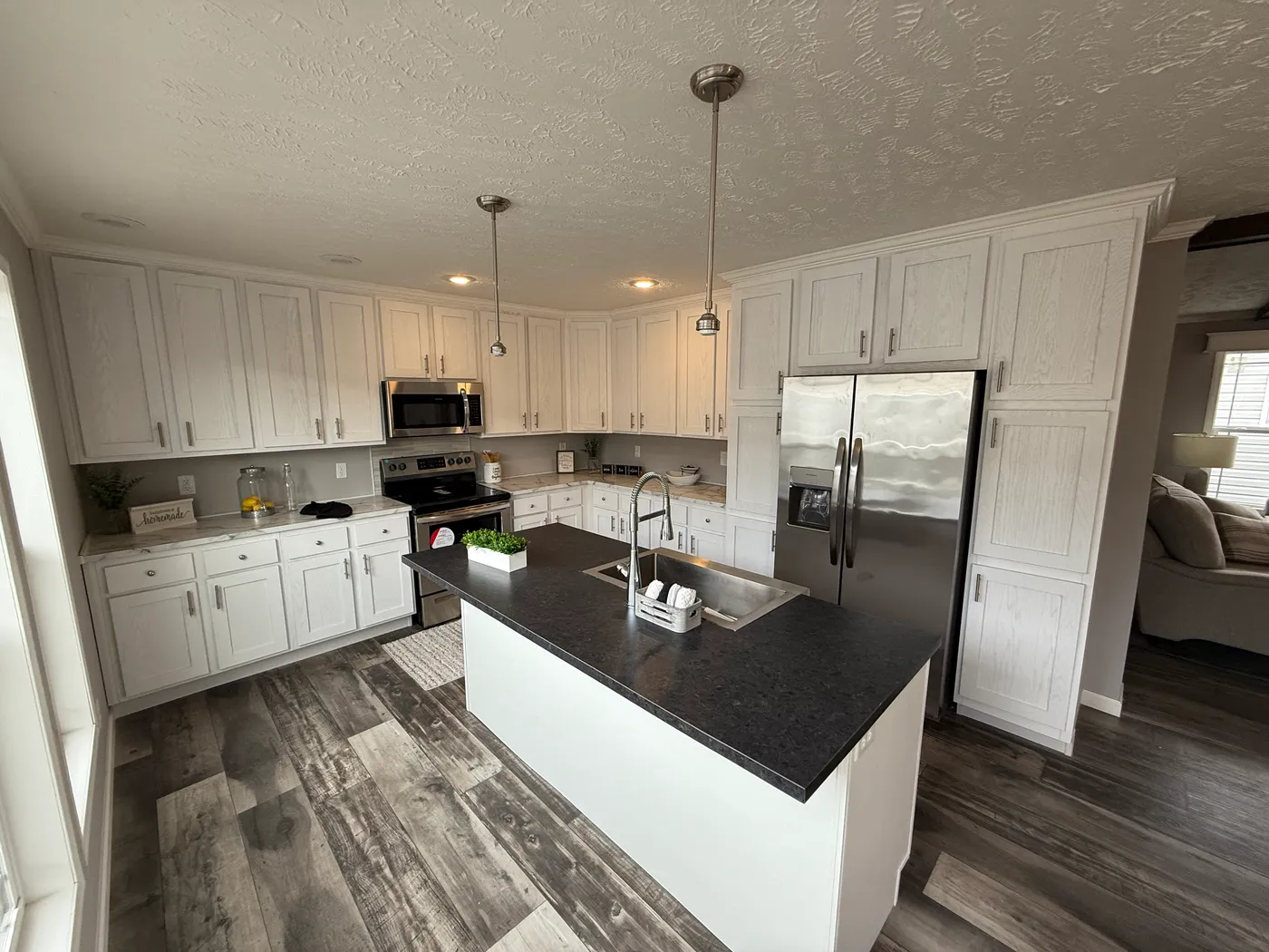 Large kitchen with twice the cabinet space of similar homes