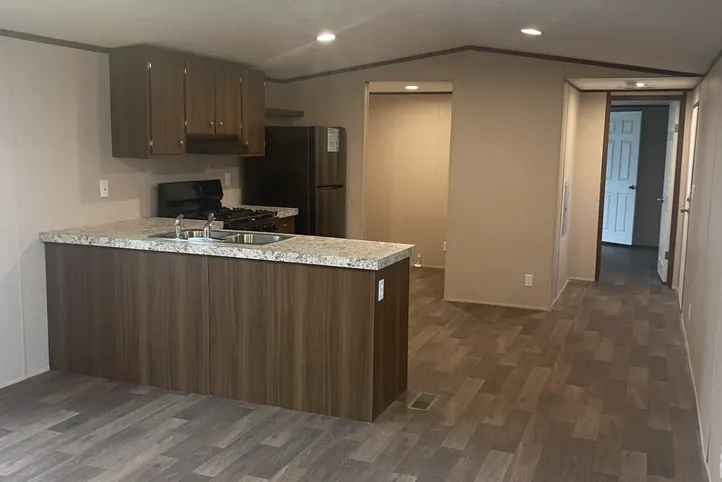 From living room looking at kitchen 