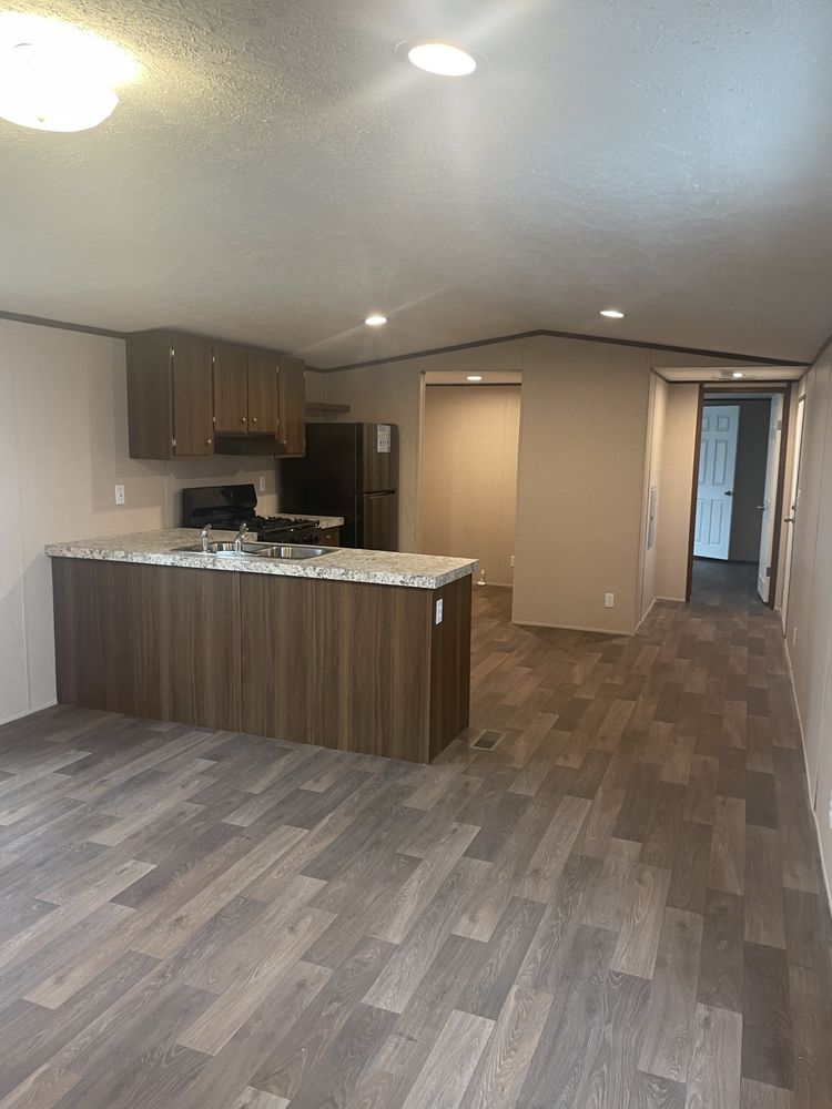 From living room looking at kitchen 