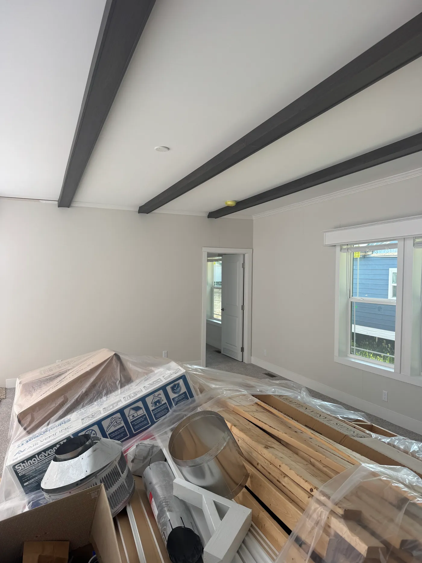 Living Room showing Primary Bedroom entry