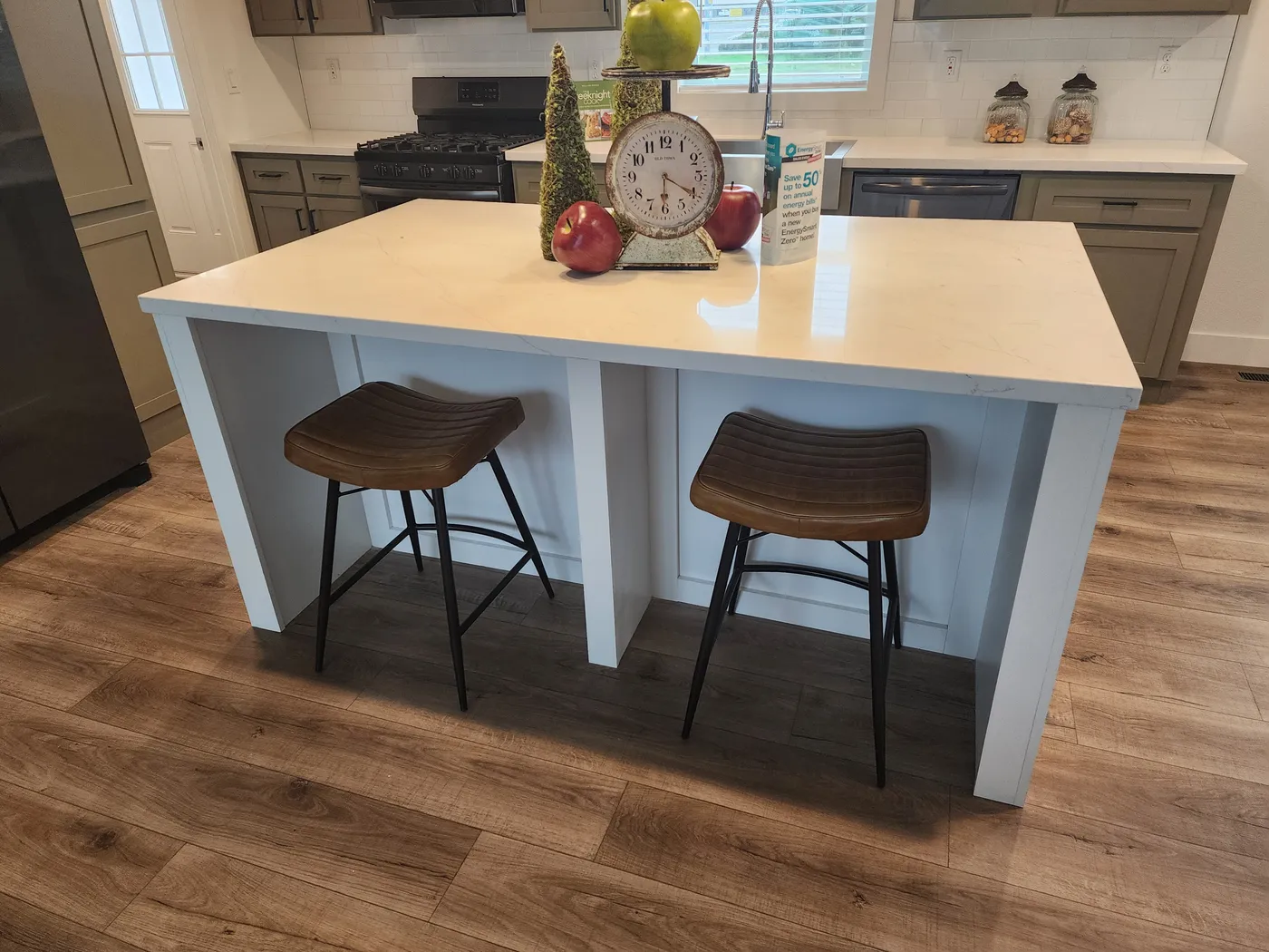 Quartz Island kitchen