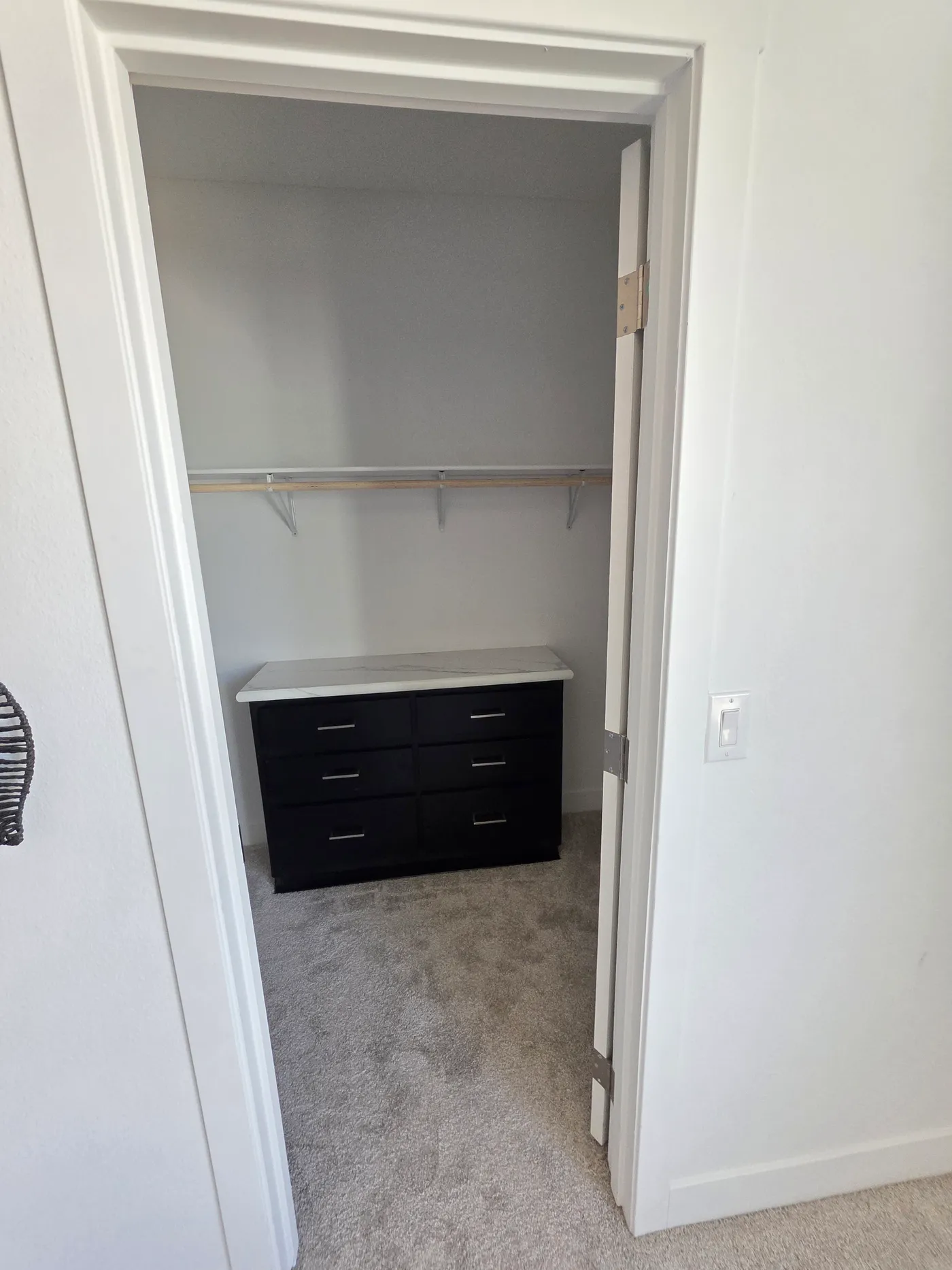 Built in dresser in closet 