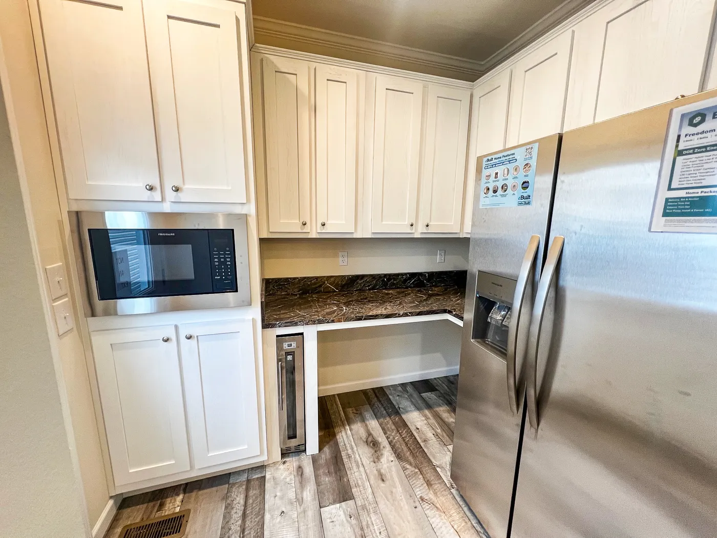 Butlers Pantry with extra storage including wine fridge and microwave 