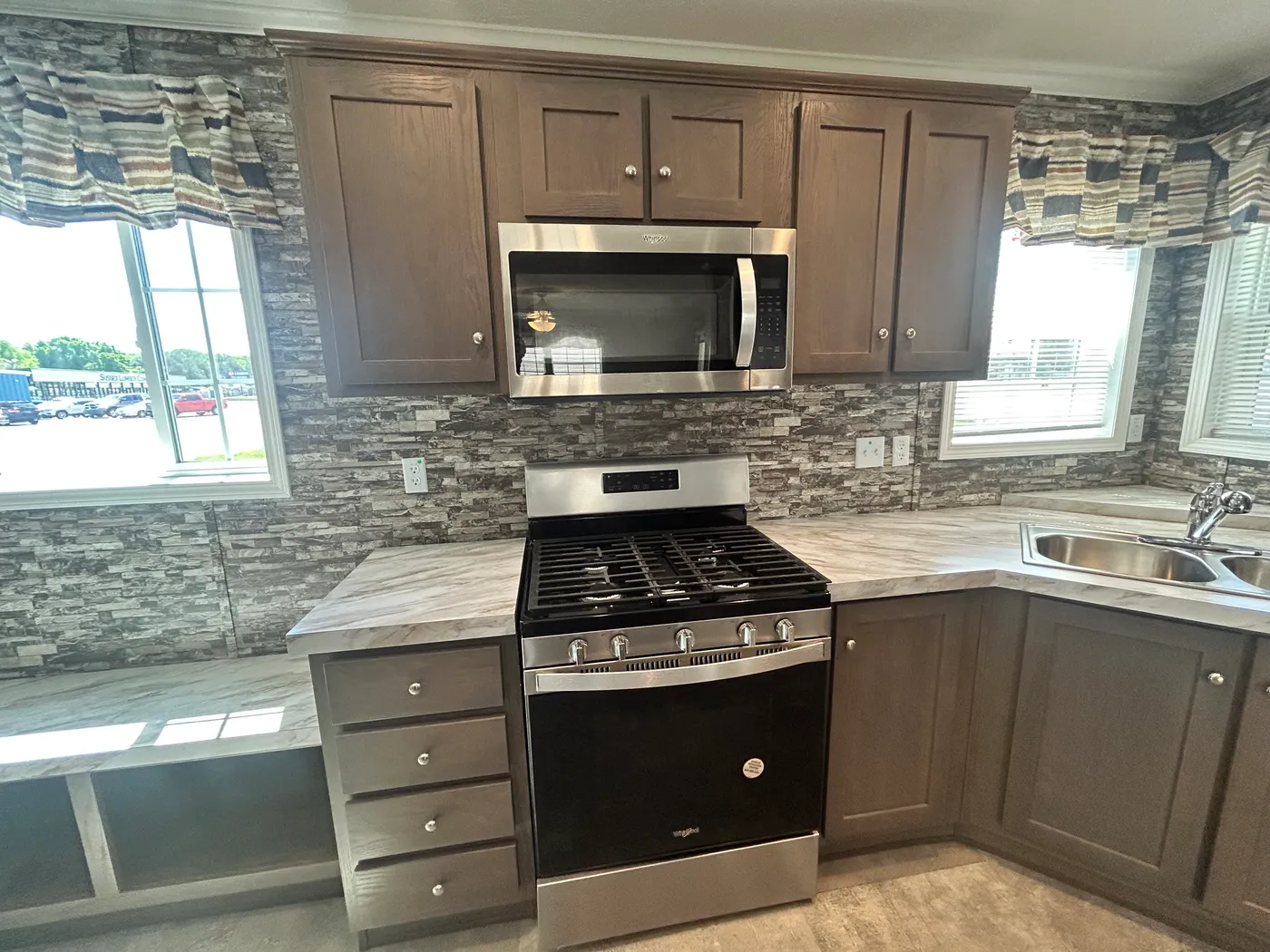 A look at some of the appliances inside this one of a kind kitchen. 