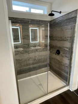 Faux marble shower