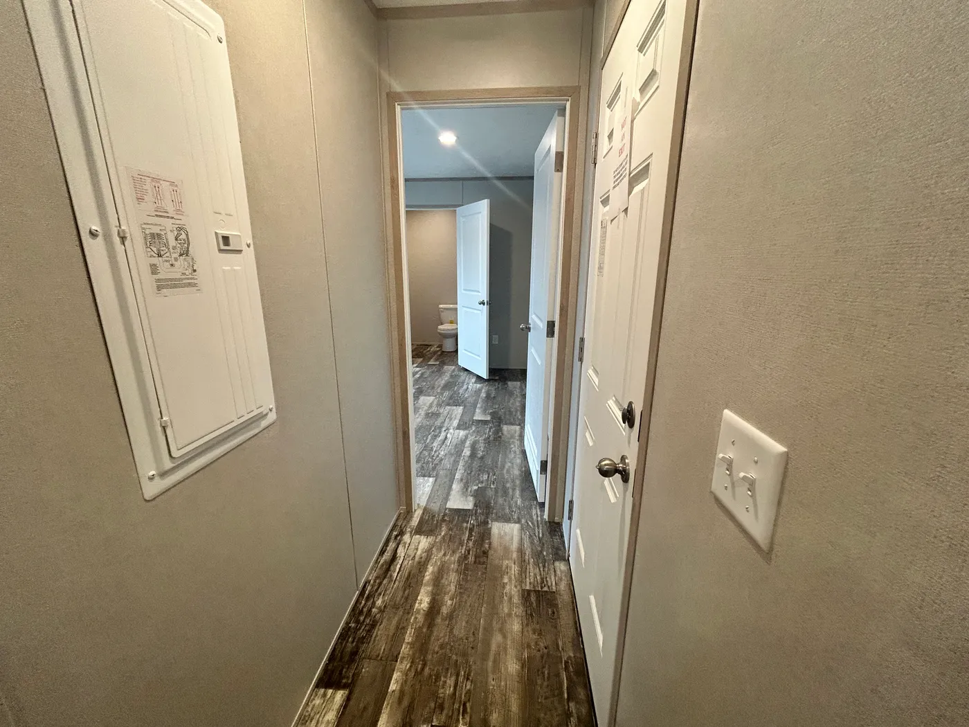 Another view down the other hallway, into the main bedroom. 