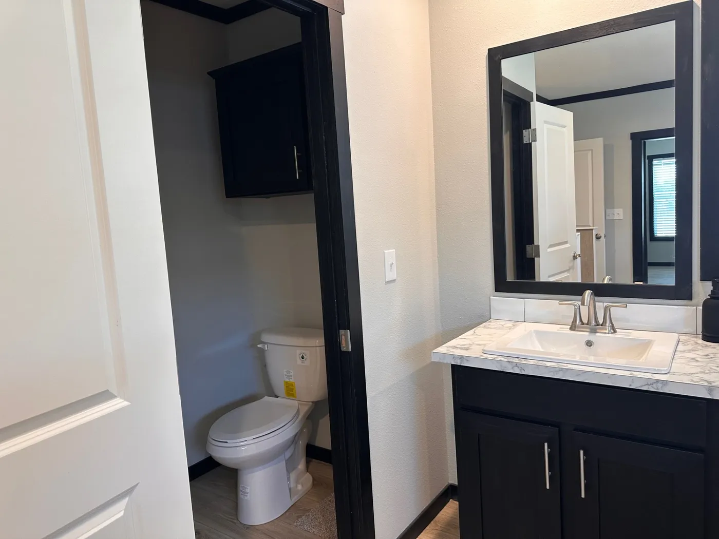 separate toilet area 