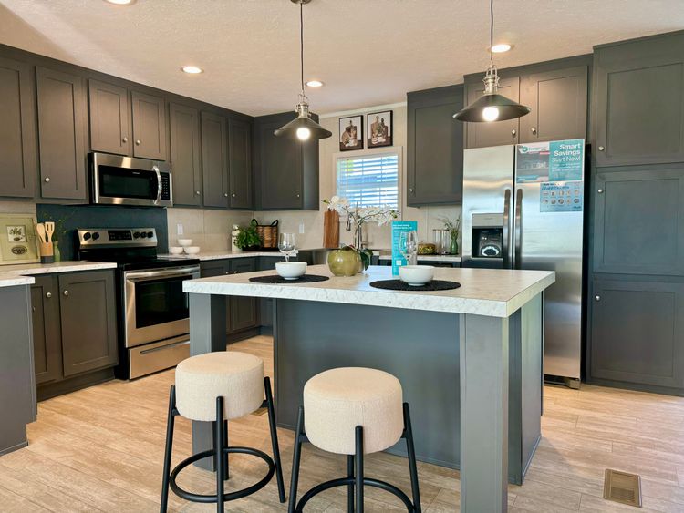 Beautiful kitchen with stainless steel appliances 