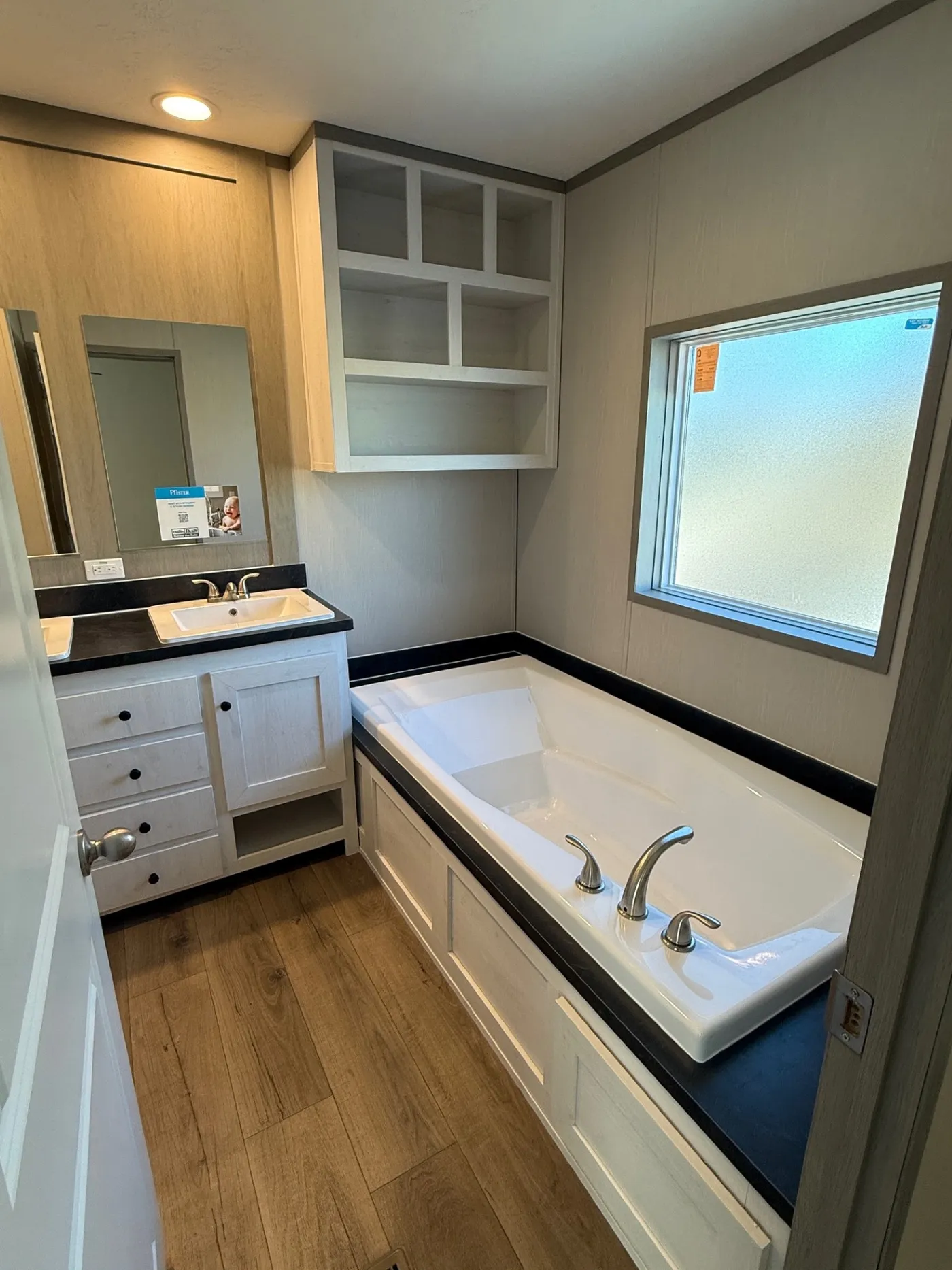 After a long day soak in the large deck tub