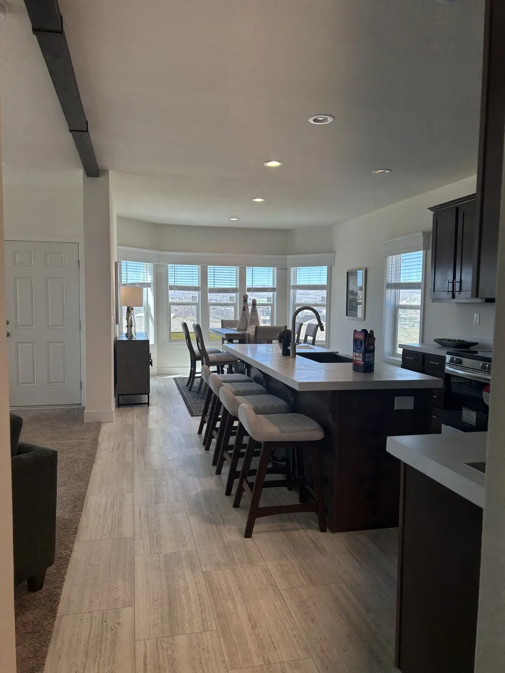 View of the kitchen from the hallway