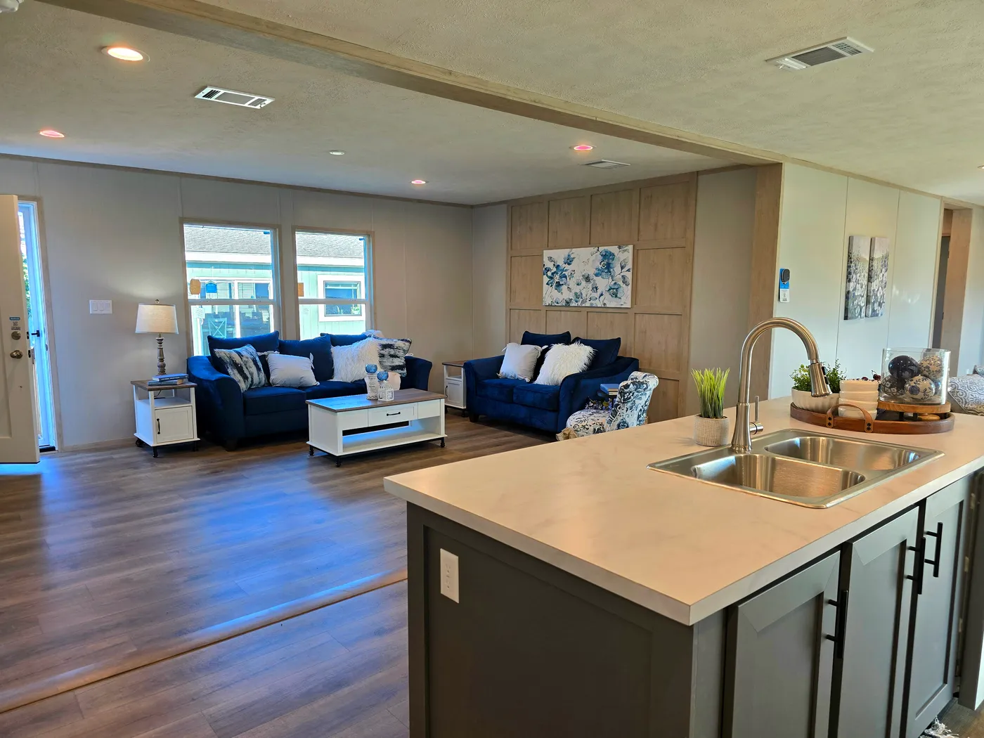 STOCK PHOTO - home for sale is same colors and does include appliances as shown but does not include furniture or decor.