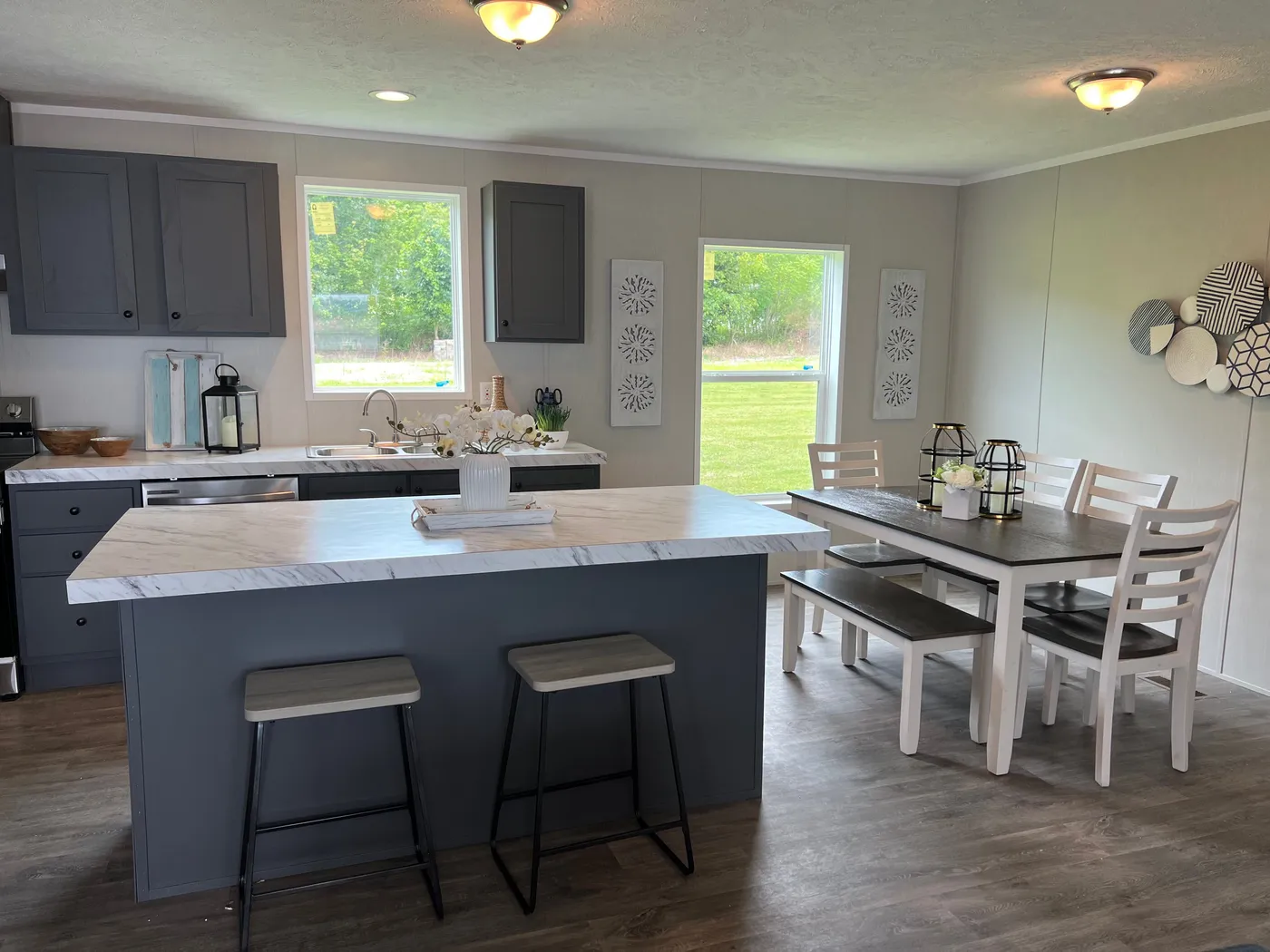Open Concept Kitchen with Option to swap out Window for Sliding Glass Door 