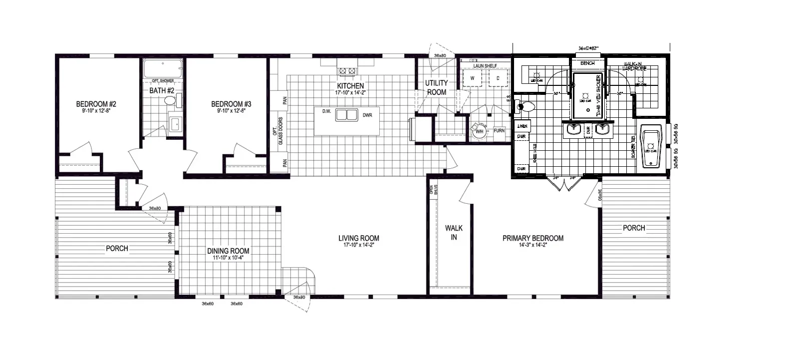 3 Bed/ 2 Bath- The Cheyenne Flooplan