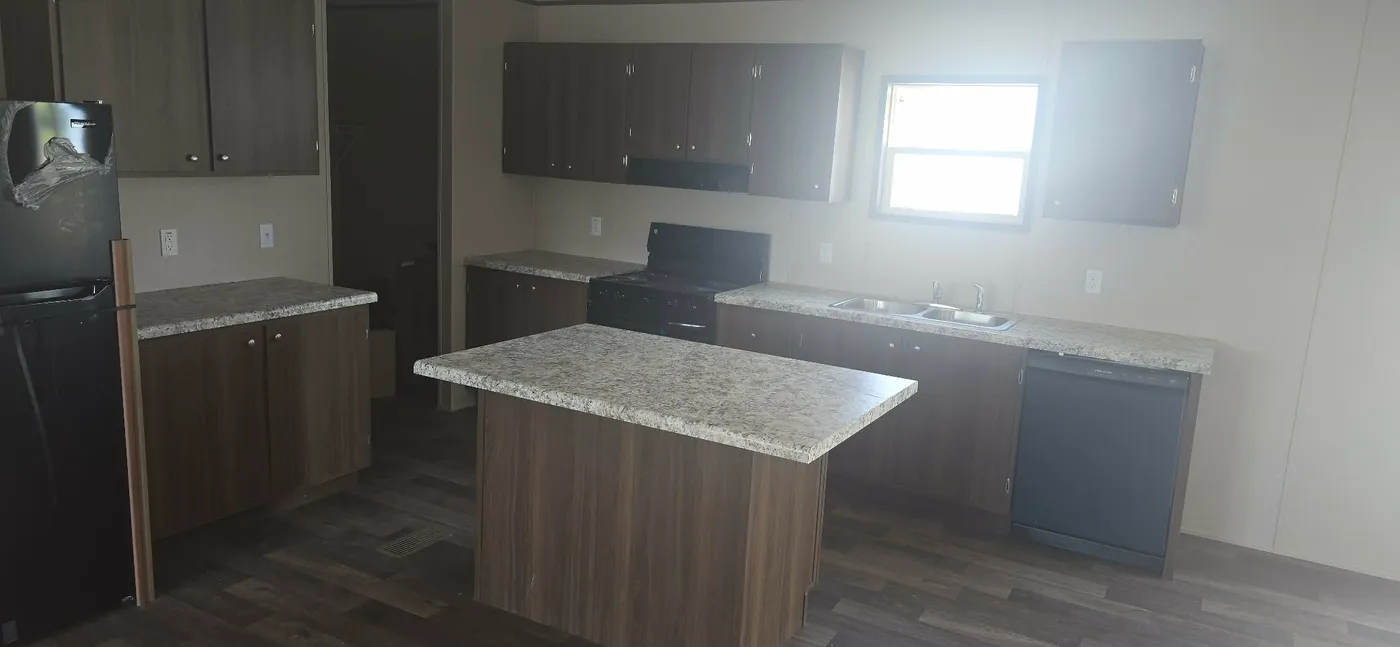 built-in kitchen island