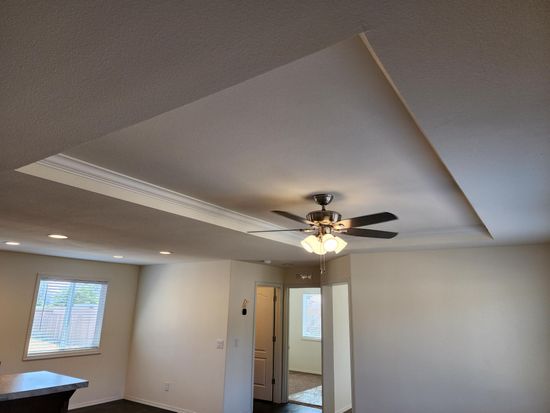 Recessed living room ceiling
