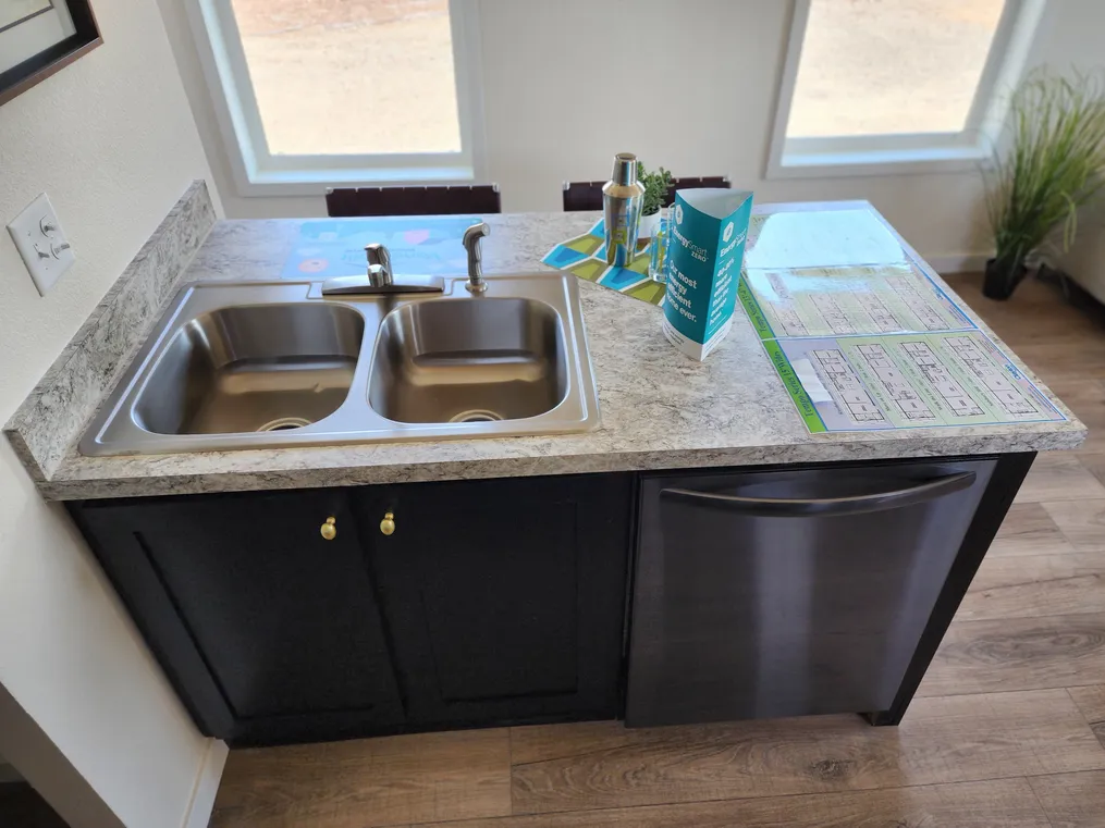 Stainless steel dishwasher & sink included