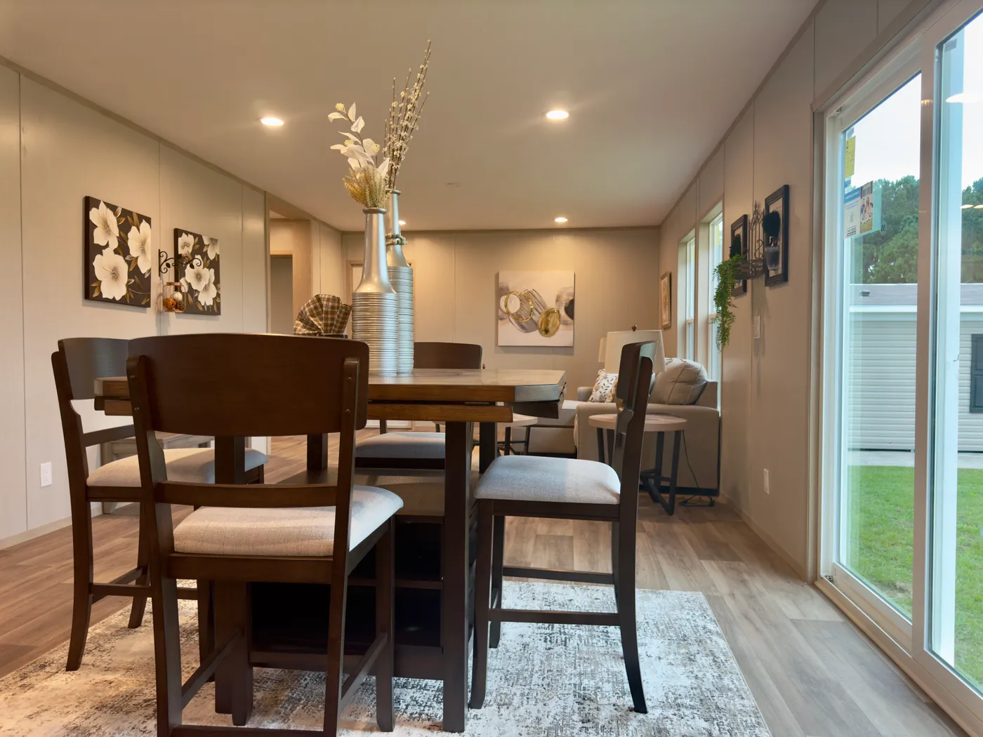 Dining Area With Sliding Glass Door