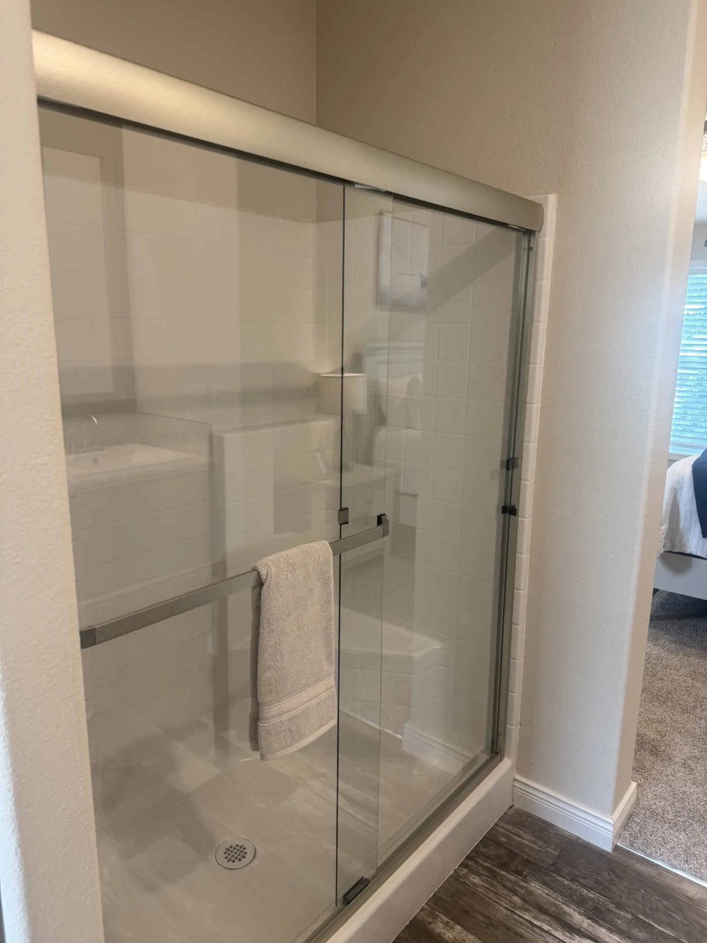 Full sized shower.