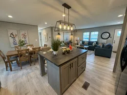 Open concept kitchen and living room 