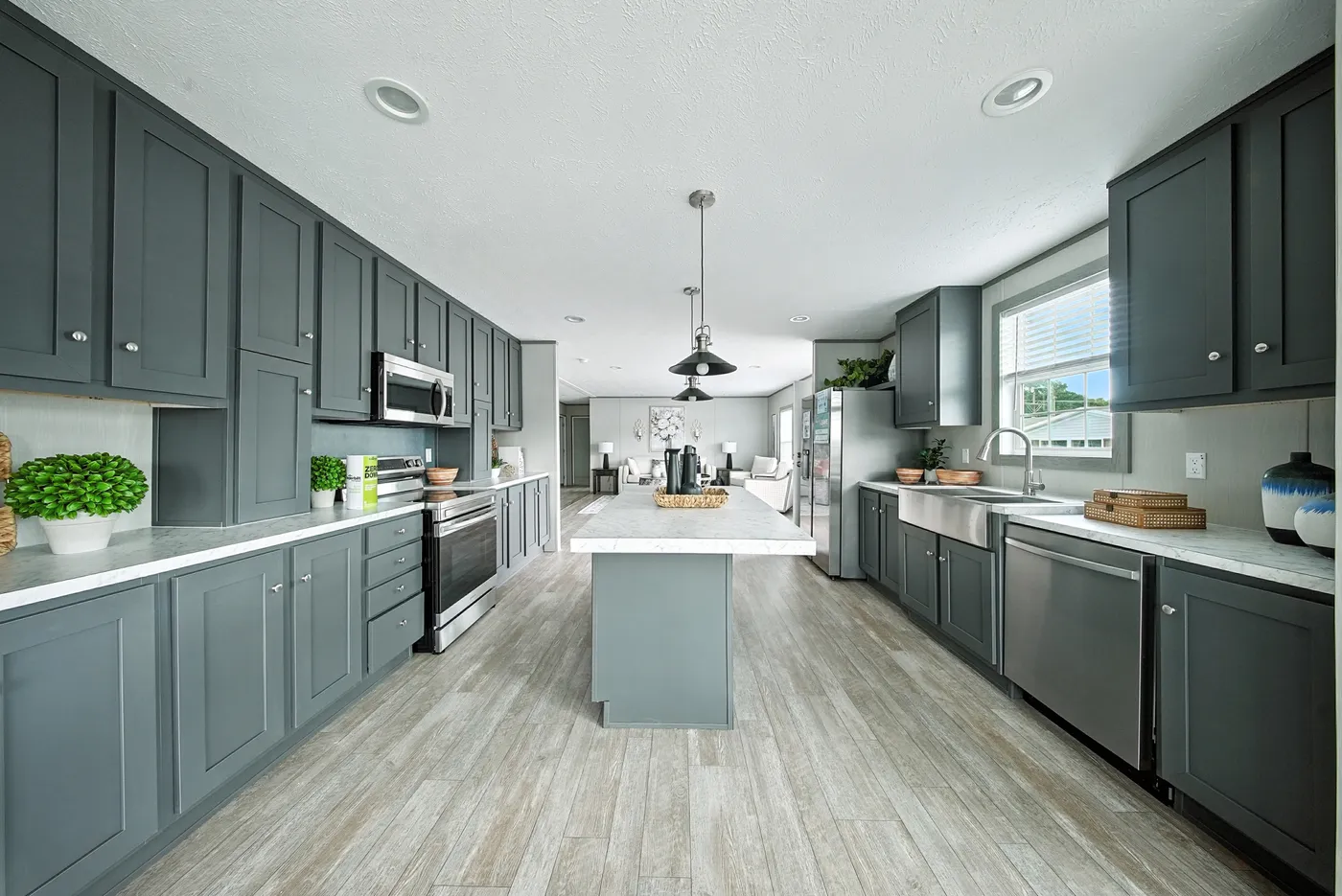 Large kitchen with island