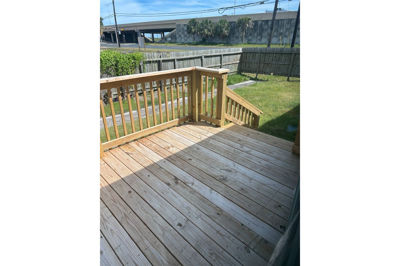 Enjoy Morning or Evening Coffee on your rear Custom Deck!!