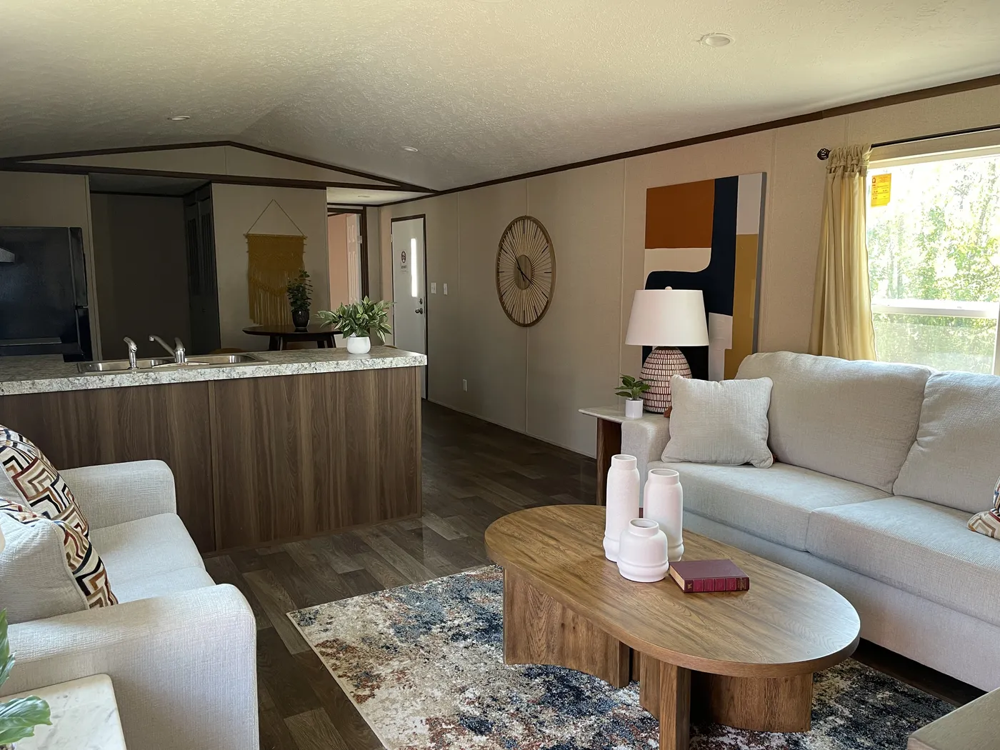 Living Room + Kitchen View
