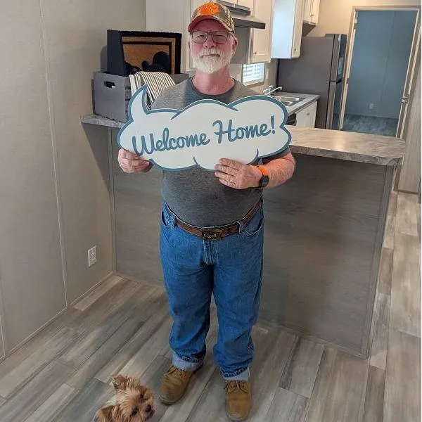 CLARENCE H. welcome home image