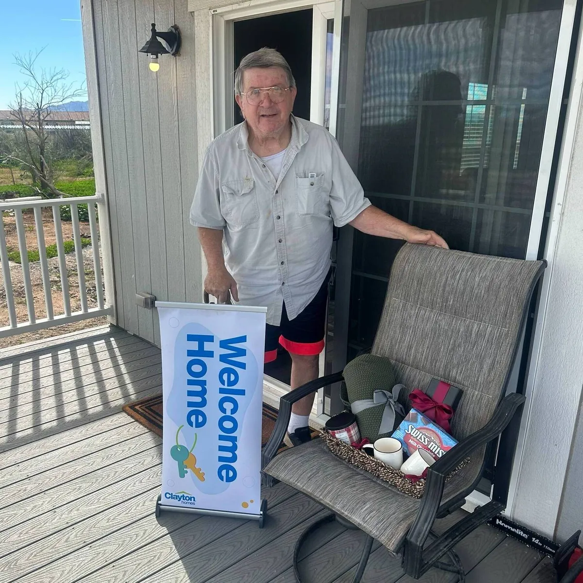 Joseph A E. welcome home image