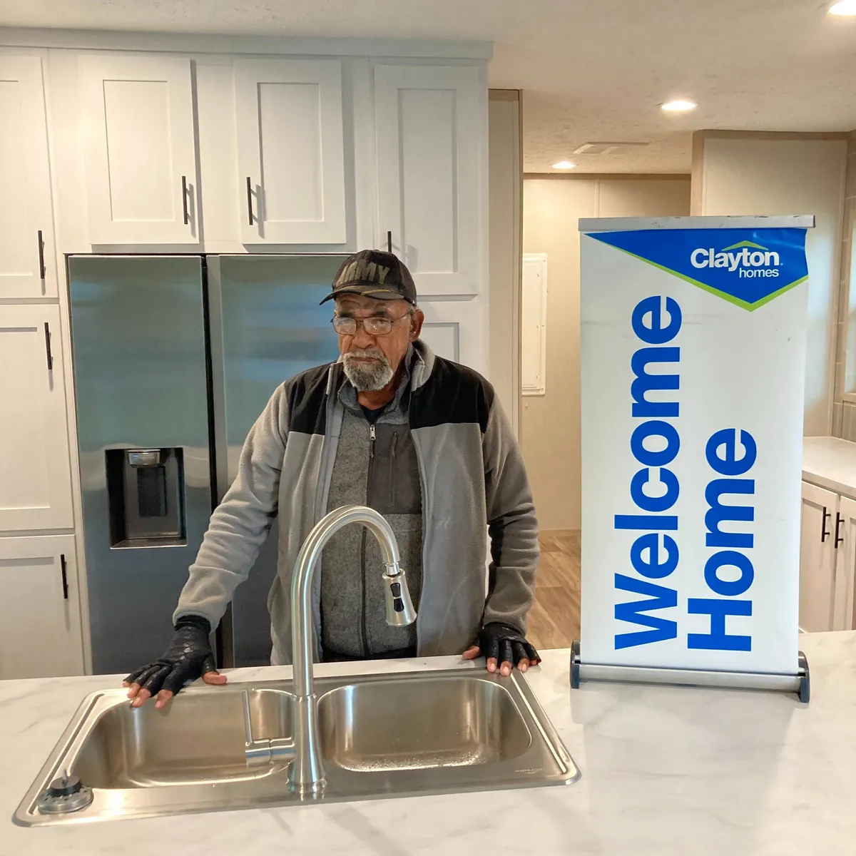 Clarence L. welcome home image