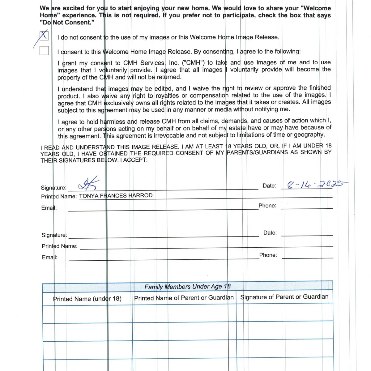 TONYA H. welcome home image