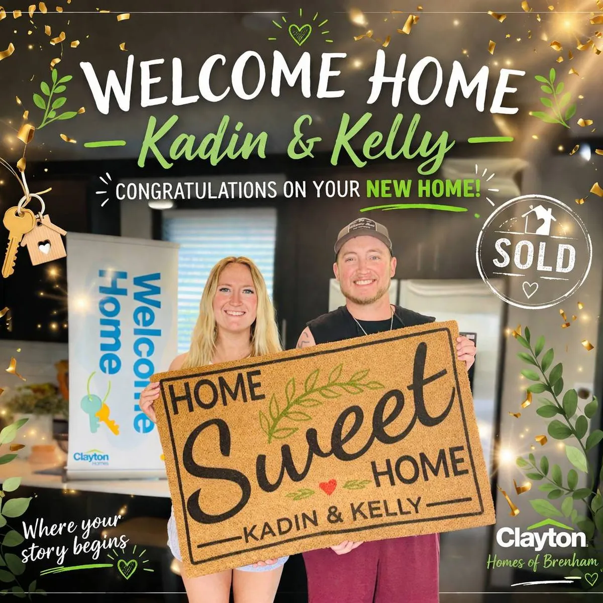 KELLY V. welcome home image