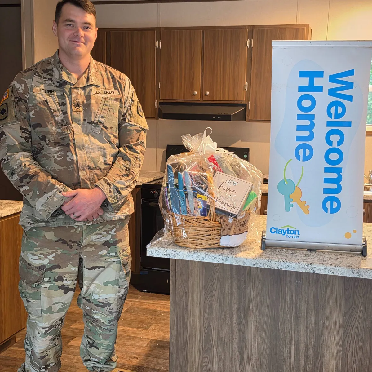 CHAS F. welcome home image