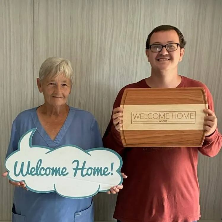 CLARENCE H. welcome home image