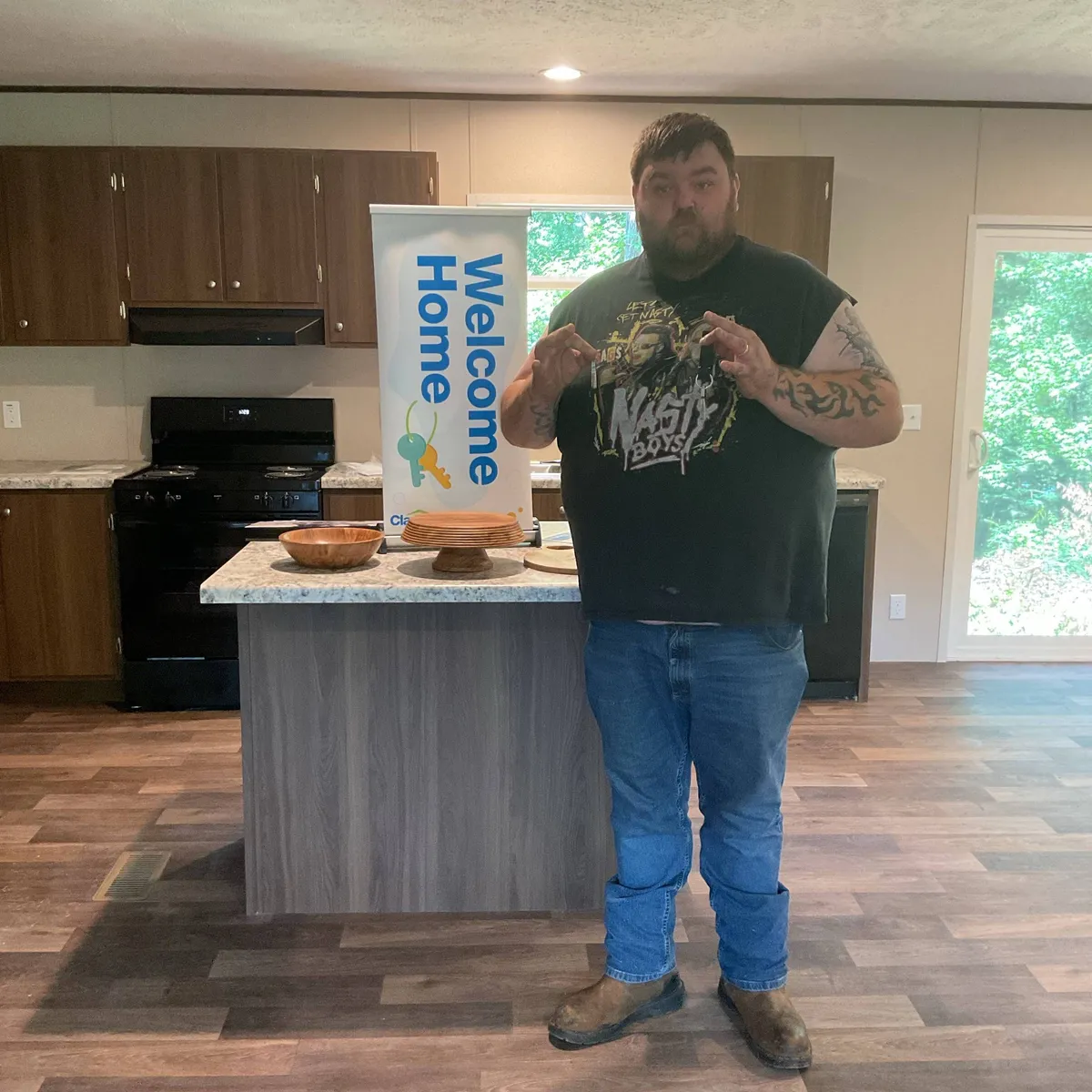 CHARLES F. welcome home image