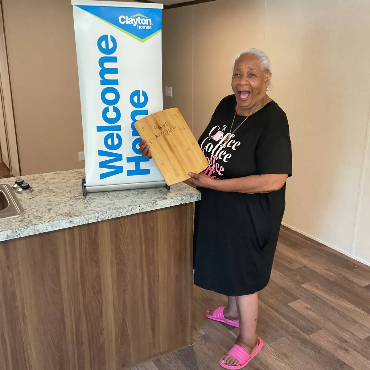 Pearl B. welcome home image