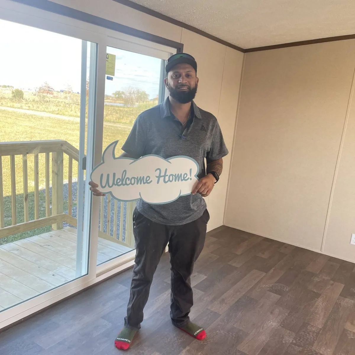 Derrick James R. welcome home image